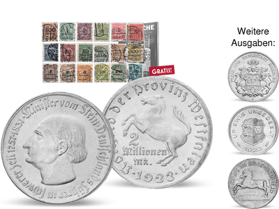 Die Silbermünzen Millionen-Mark-Sammlung | Deutsches Notgeld